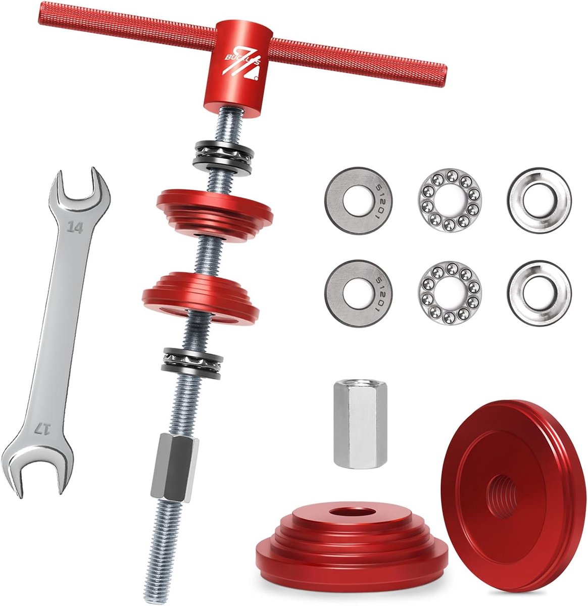 Fiets headset drukgereedschap set - Pedalen installatie tools - Lager drukgereedschap - Ideaal voor fietsreparatie - ShopVlot