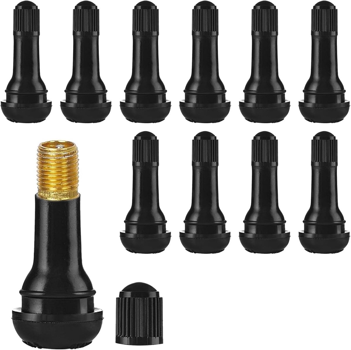Tubeless autowielventielen 100 stuks - TR414 rubber - hoge kwaliteit - voor auto en motor - ShopVlot