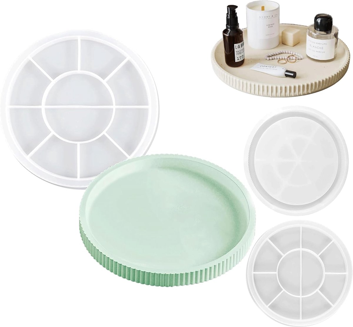Silicone vormplaat rond - hoogwaardige silicone - herbruikbaar - ideaal voor DIY projecten - ShopVlot
