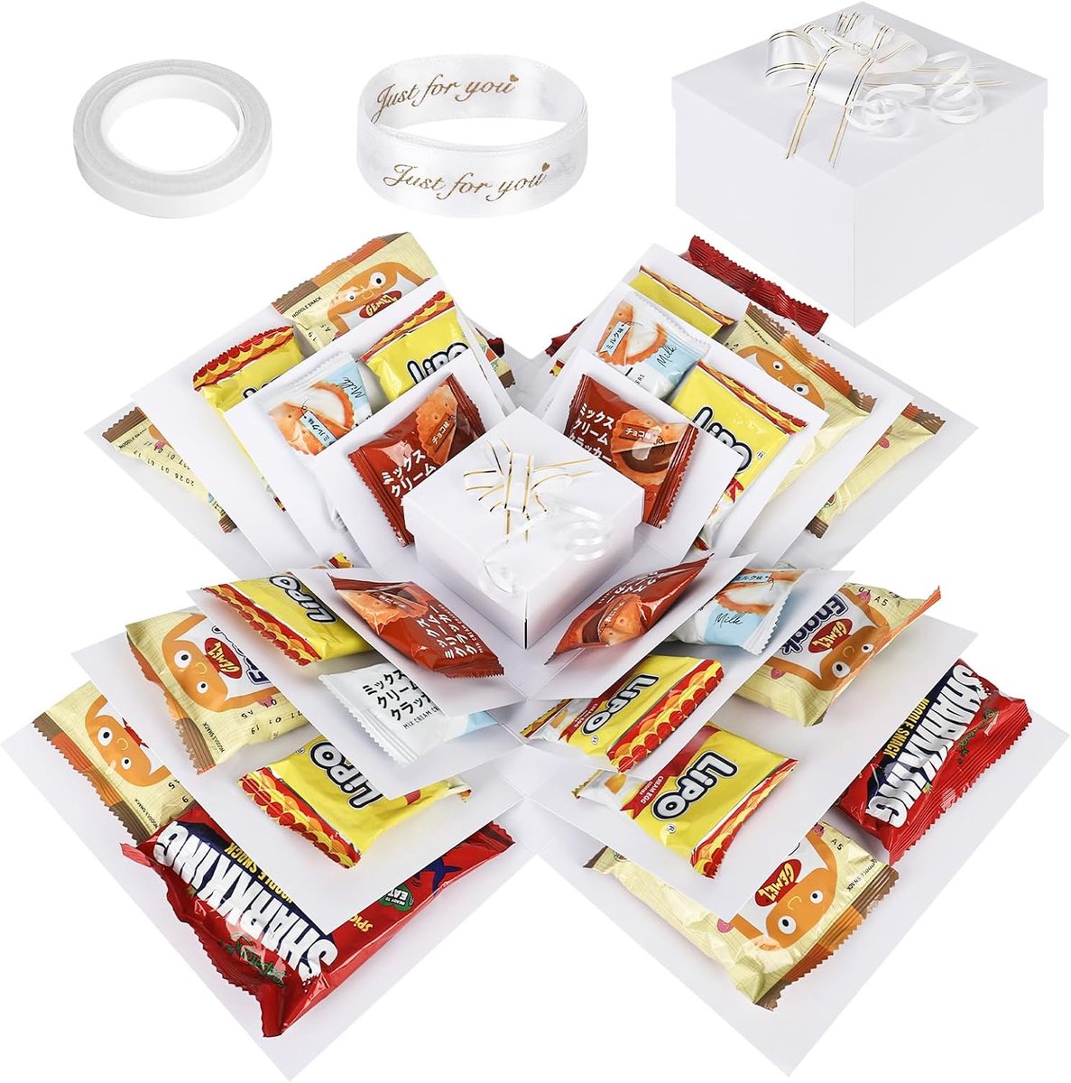 Verrassingsdoos 5-laags - creatieve explosiebox - handgemaakt - perfect voor verjaardagen - ShopVlot