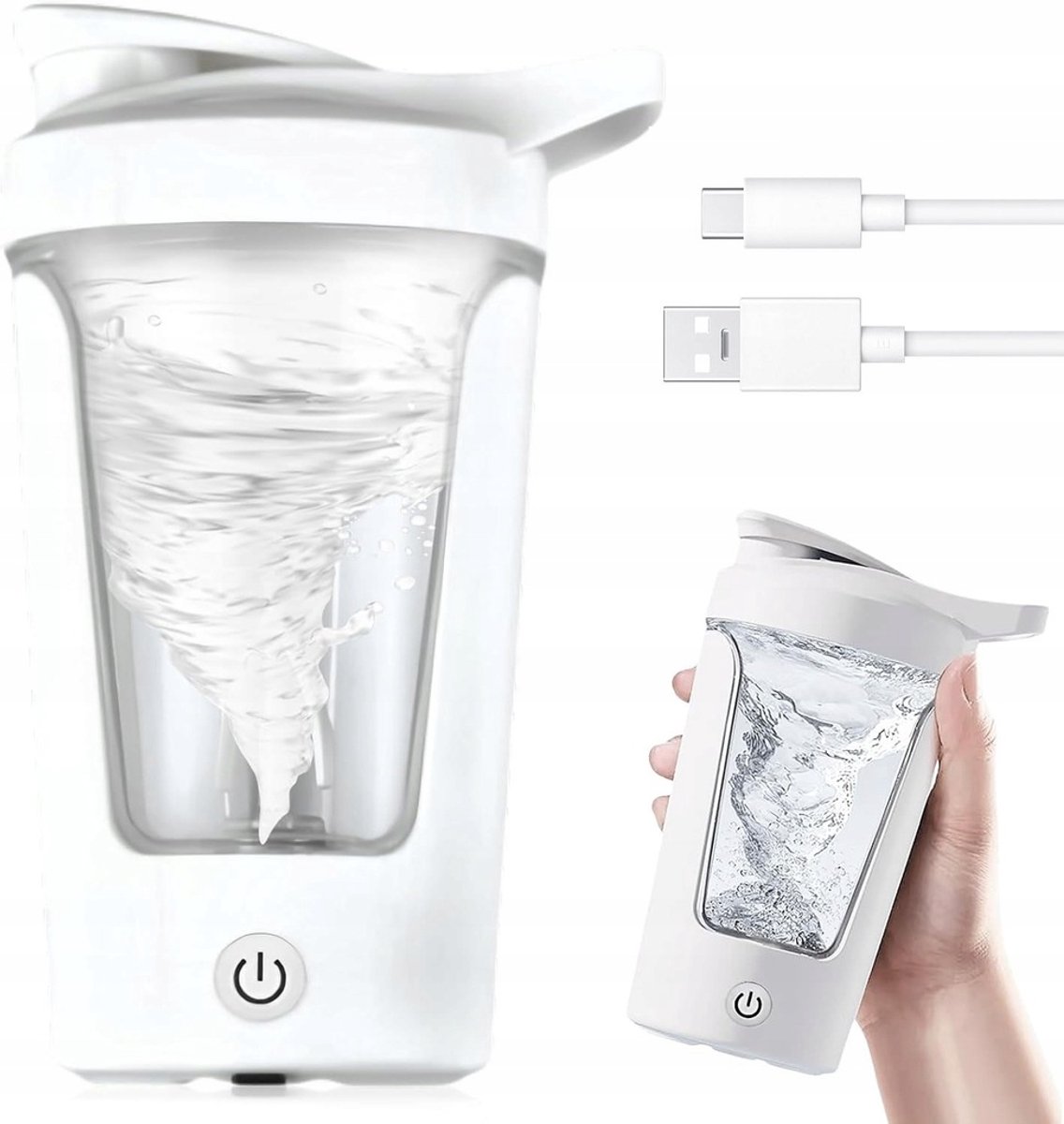 Elektrische Eiwitshaker 450ml USB - Draagbaar & Lekvrij
