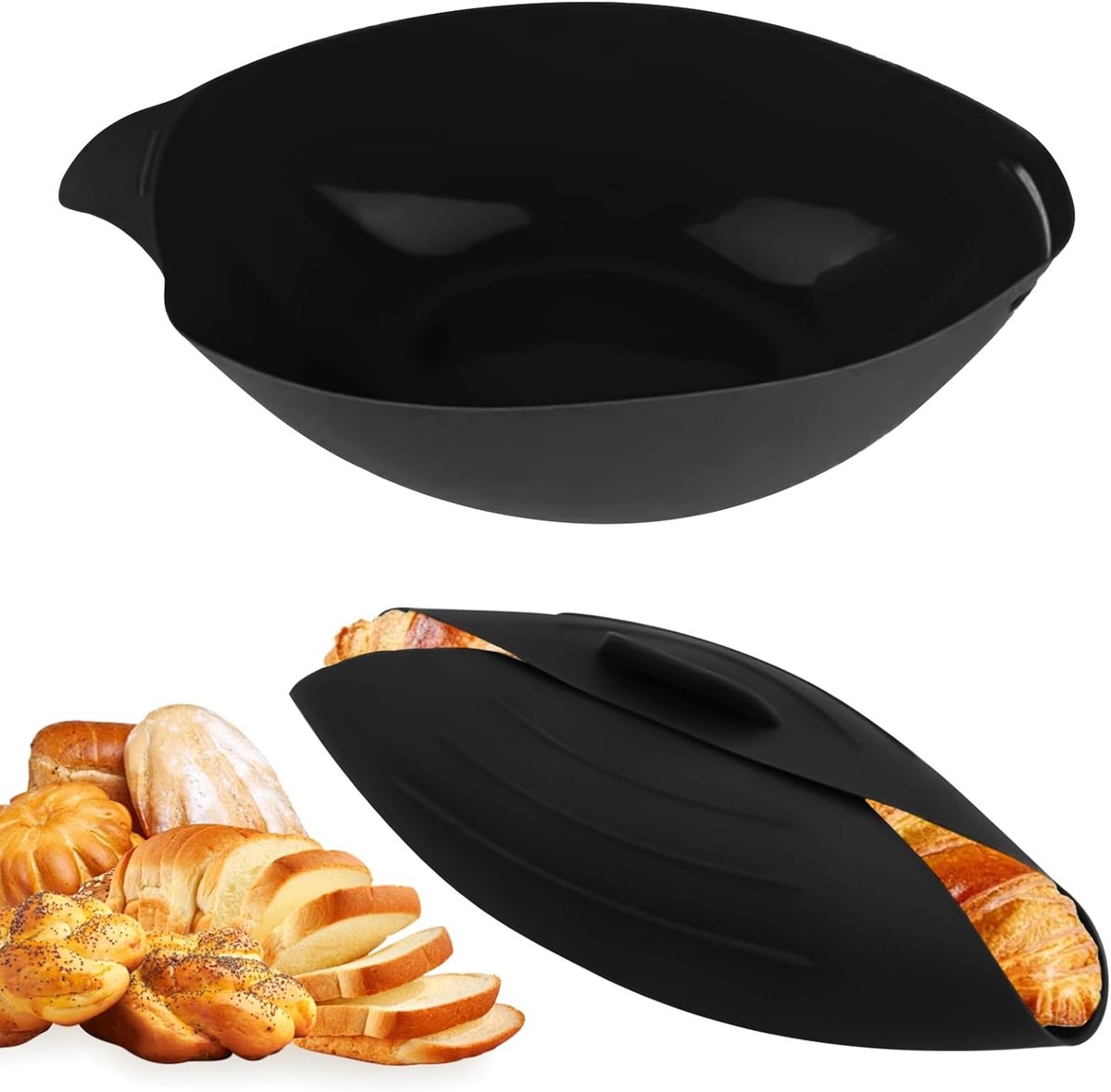 Siliconen Broodvorm 3-in-1 - Ovaal 24,5 × 9 cm - Hittebestendig tot 230°C - Ideaal voor het bakken van brood - ShopVlot