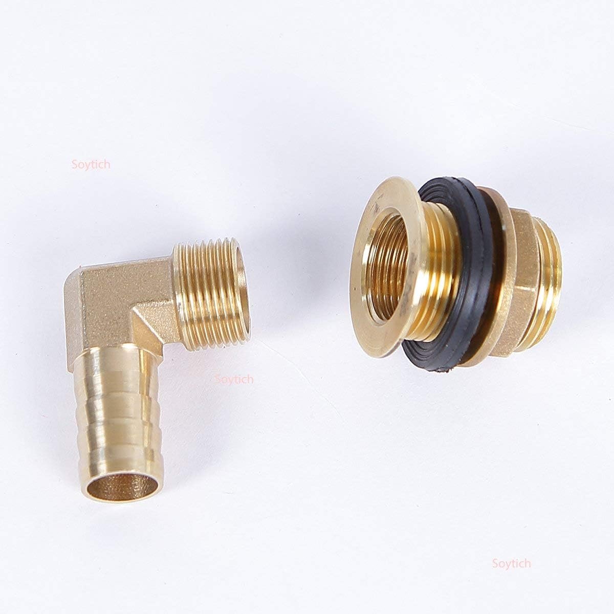 Tankschroefverbinding regenton 3/4 inch - 2-delig - met slangaansluiting 19 mm - eenvoudig aansluiten - ShopVlot