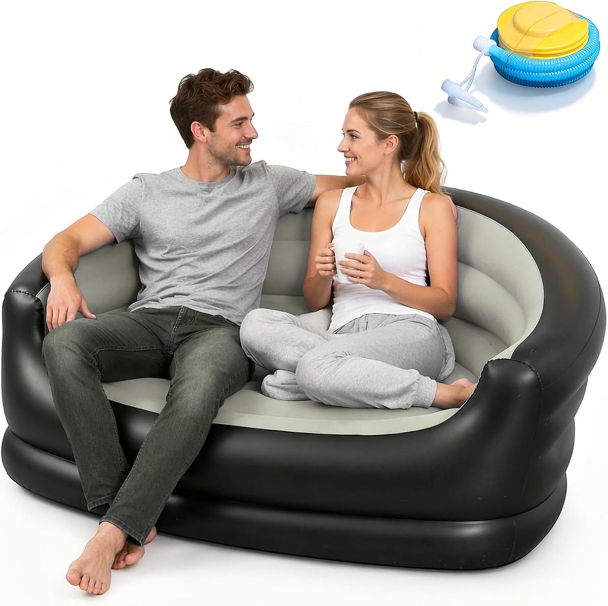 Opblaasbare Sofa 2-Zits - Ergonomisch Comfort - Lichtgewicht en Draagbaar - Ideaal voor Camping - ShopVlot