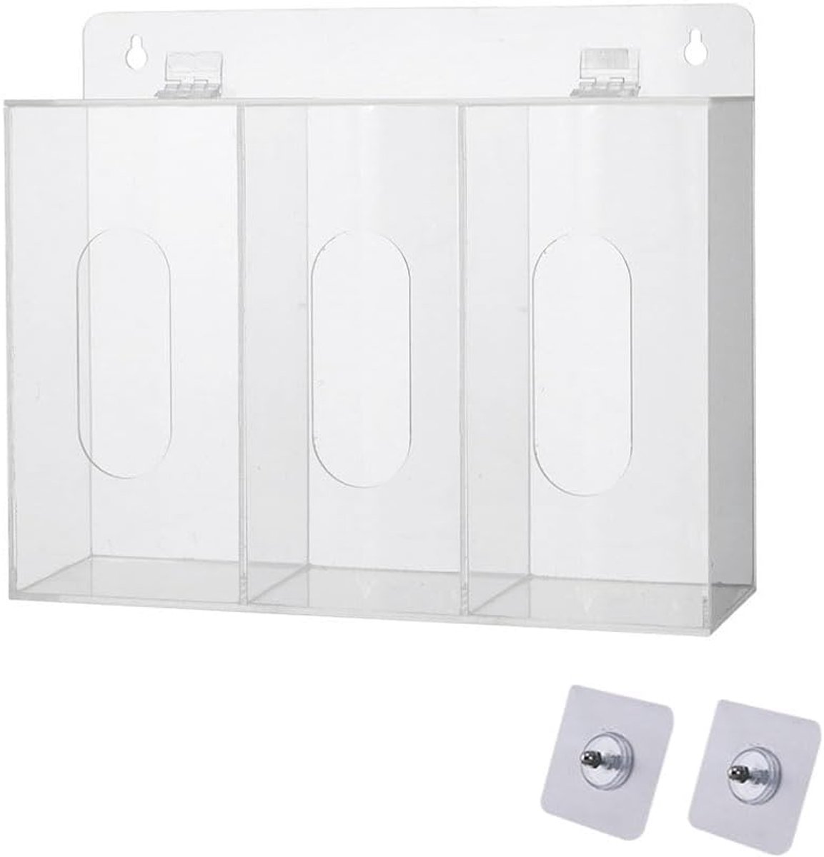 Maskerdispenser L - acrylaat - wandmontage - altijd voorbereid op gebruik - ShopVlot