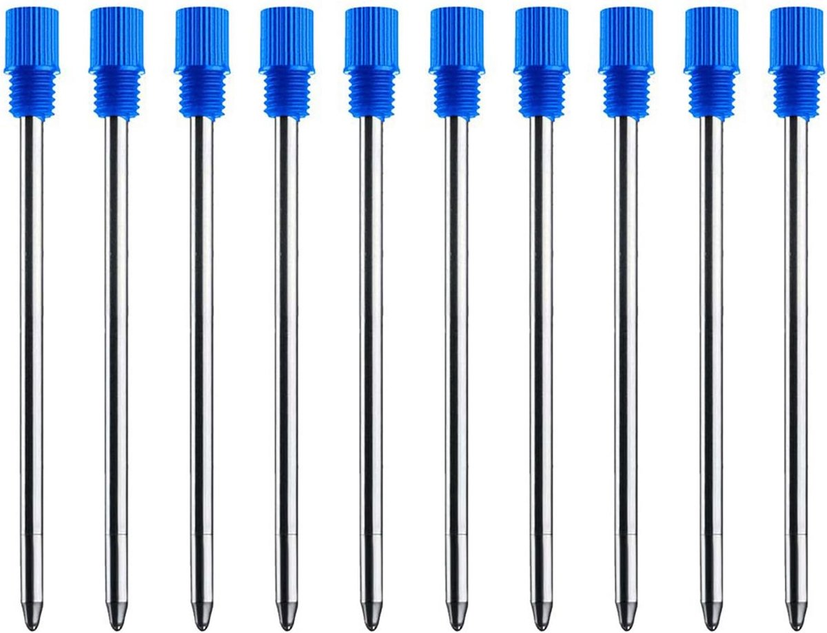 Balpen navullingen 0.5 mm - blauwe inkt - 10 stuks - geschikt voor dagelijks gebruik - ShopVlot