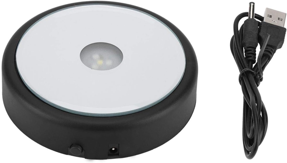LED Lampenstandaard 10 cm - Ronde Basis voor Kristalglas - Kleurrijk en Decoratief - Ideaal voor Thuis of Bar - ShopVlot