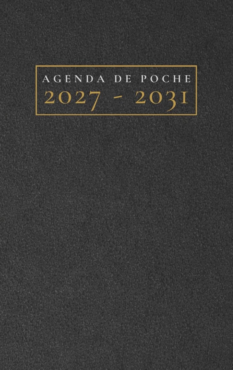 SnelShoppen - Agenda de Poche 2027-2031 | Planificateur Mensuel 5 Jaar | Compact 10,8 x 17 cm | Inclusief Jours Fériés | Perfect voor Organisatie en P