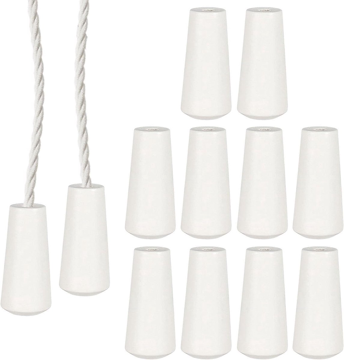 Blindkoord Hangers 10 Stuks - Houten Accessoires - Vervangingsmateriaal - Ideaal voor Gordijnen - ShopVlot