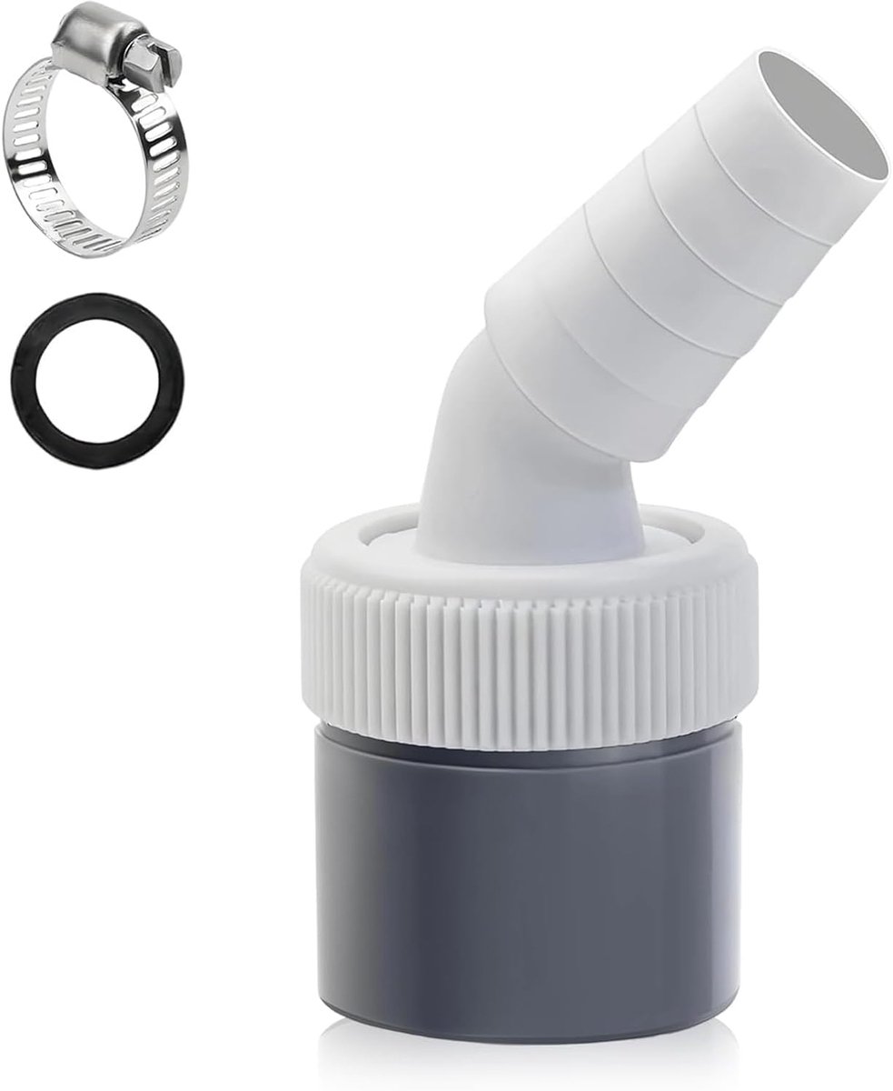 wasmachine afvoer adapter - één kop - kunststof - eenvoudig te installeren - ShopVlot