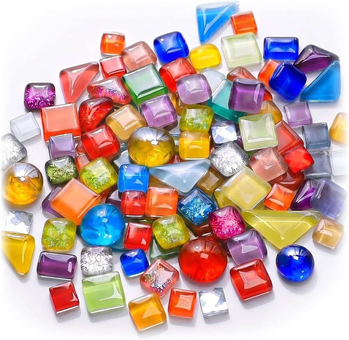 Mosaic tegels 500g - kleurrijke glazen stenen - duurzaam en breukvast - perfect voor DIY projecten - ShopVlot