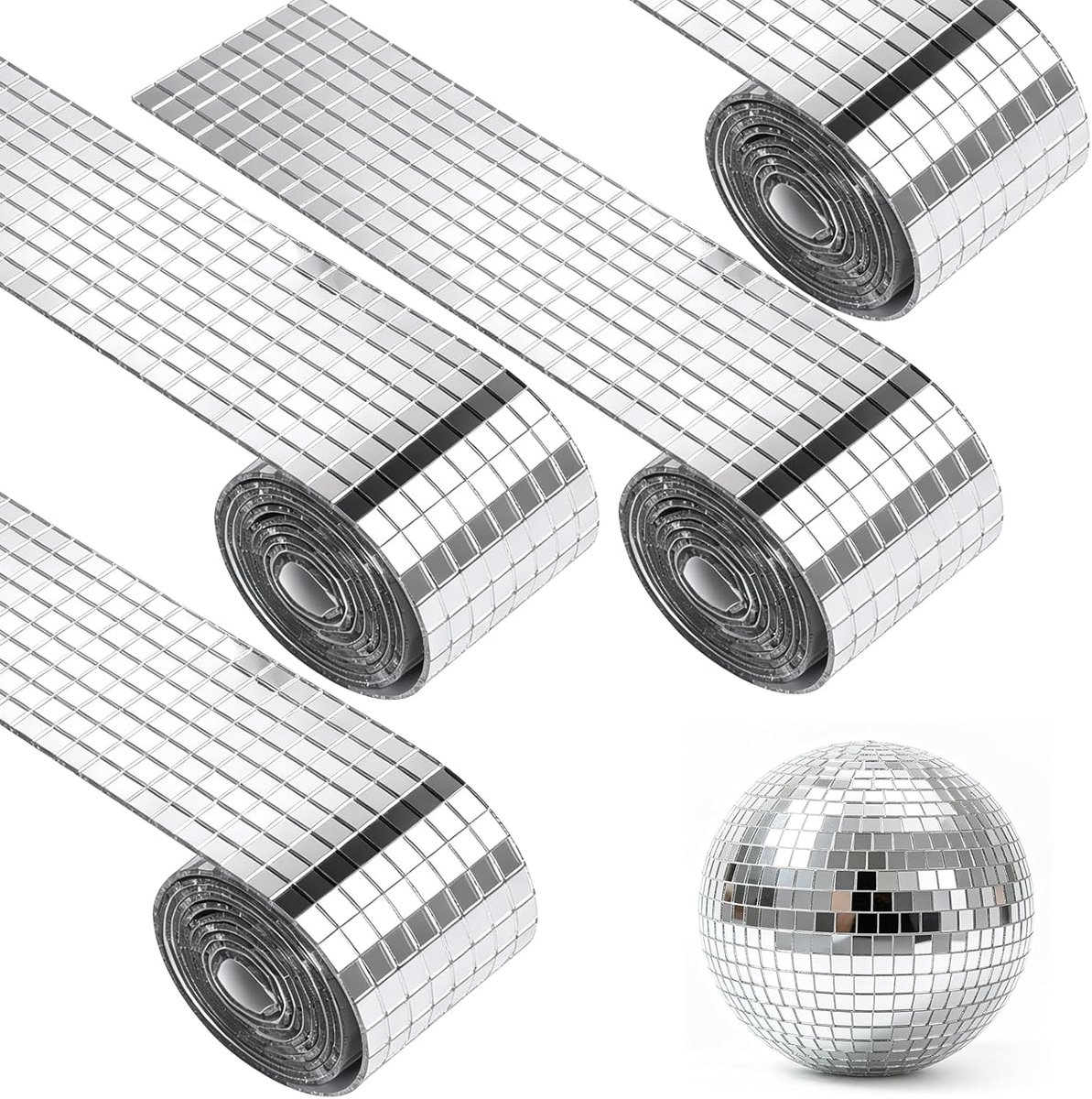 Zelfklevende mozaïektegels 6400 stuks - vierkant 5 x 5 mm - spiegelglas - decoratieve handwerkprojecten - ShopVlot