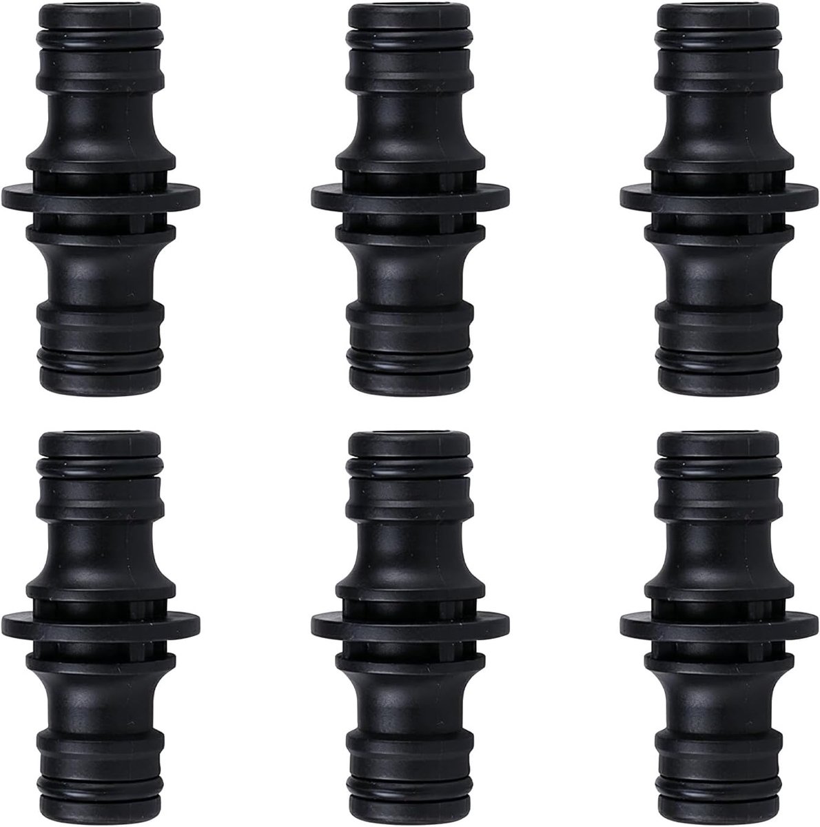 Slangverbinders 1/2 inch - dubbelzijdige slangkoppeling - 6 stuks - veilig verbindingsstuk voor slangverlenging - ShopVlot