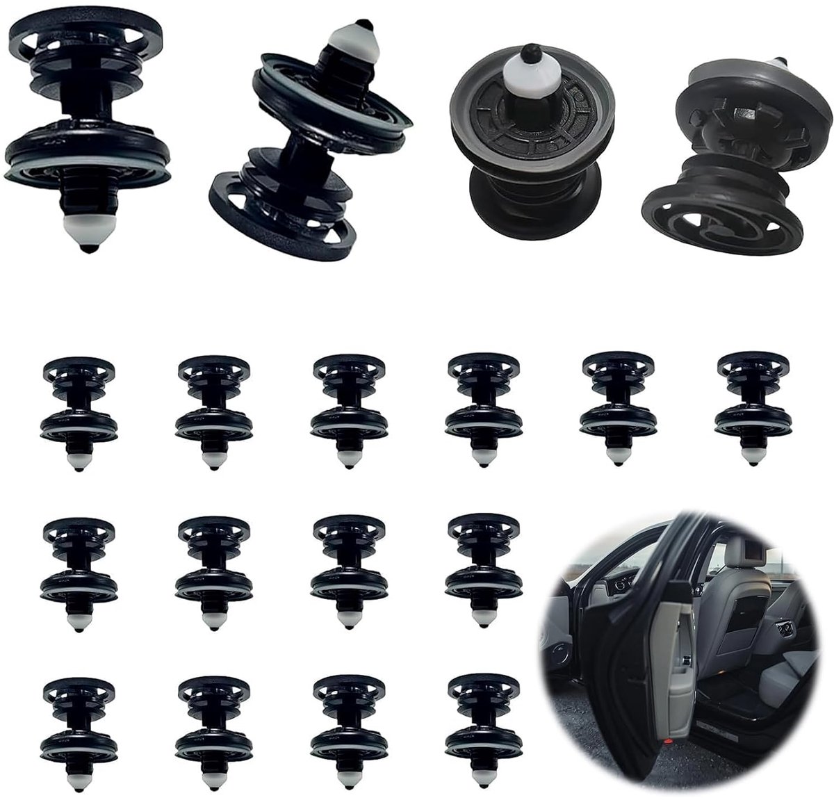 Auto - Deurbekleding - Bevestigingsclips - VW T5 - Reserve - Houders - Montage - A1 A4 A5 A6 - Golf 5 6 7 - Geschikt voor - Zwart - Reserveonderdelen - Autobekleding clips - 50 stuks