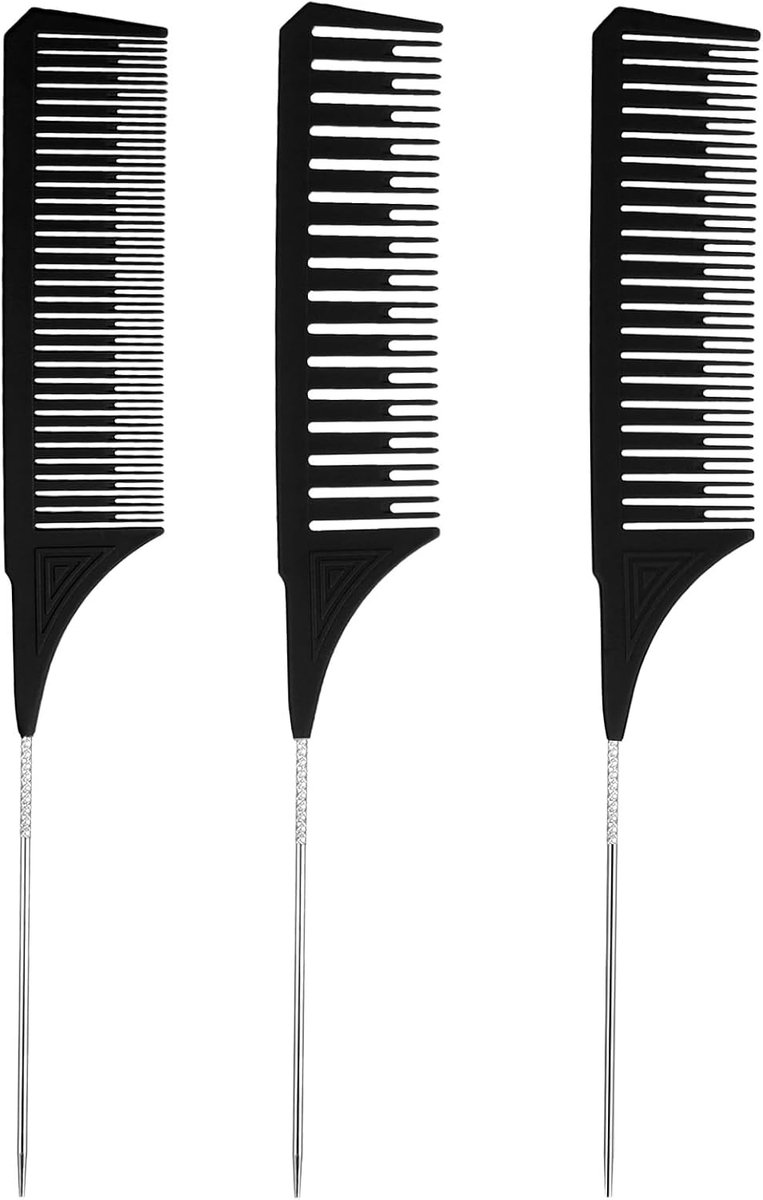 Haarkam set 3 maten - Professionele styling kam - Voor highlights en kleurtechnieken - Geschikt voor kappers en thuis - ShopVlot