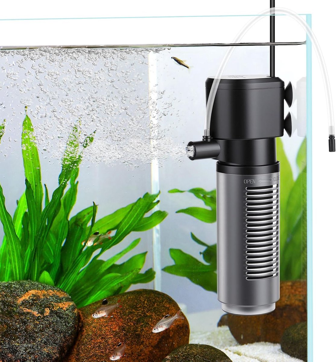 Aquariumfilter (S) - Compact en efficiënt - Voor helder water - Perfect voor kleine aquaria - ShopVlot