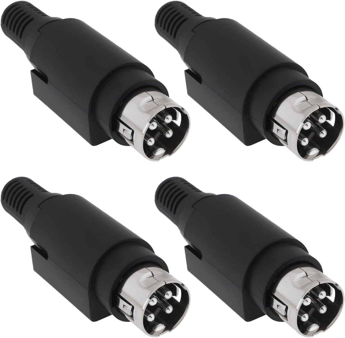 SnelShoppen - 4PCS 4-Pin Mini DIN Soldeer Plug 7.5A 24V Stroomconnector voor Camera, Audio Mixer, Projector en Thuis Audio Systeem - Ongeassembleerd