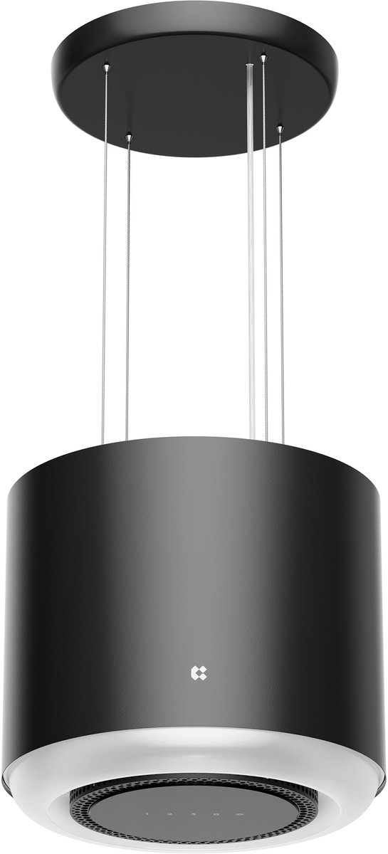 CIARRA VM4838B - Kookeiland Afzuigkap Eilandkap A+ 565 m³/u- App & Touch Bediening, 4 Standen incl. BOOST Recirculatie & Luchtafvoer Koolstoffilters meegeleverd Zwart