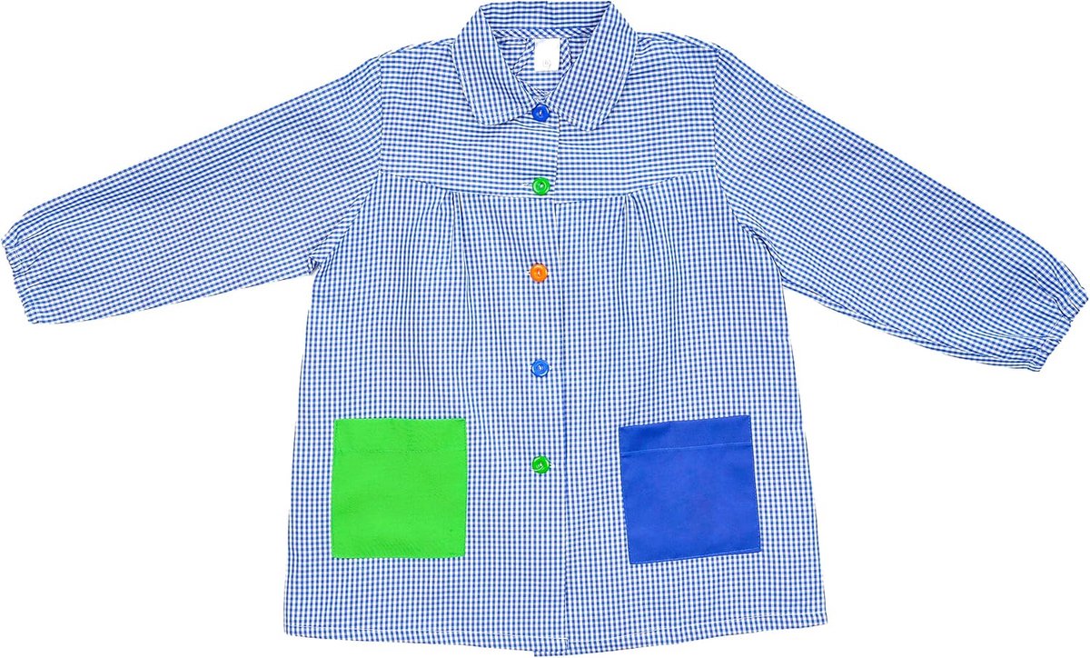 Schooljas voor kleuterschool en school, schooljas voor jongens en meisjes, met knopen en kraag