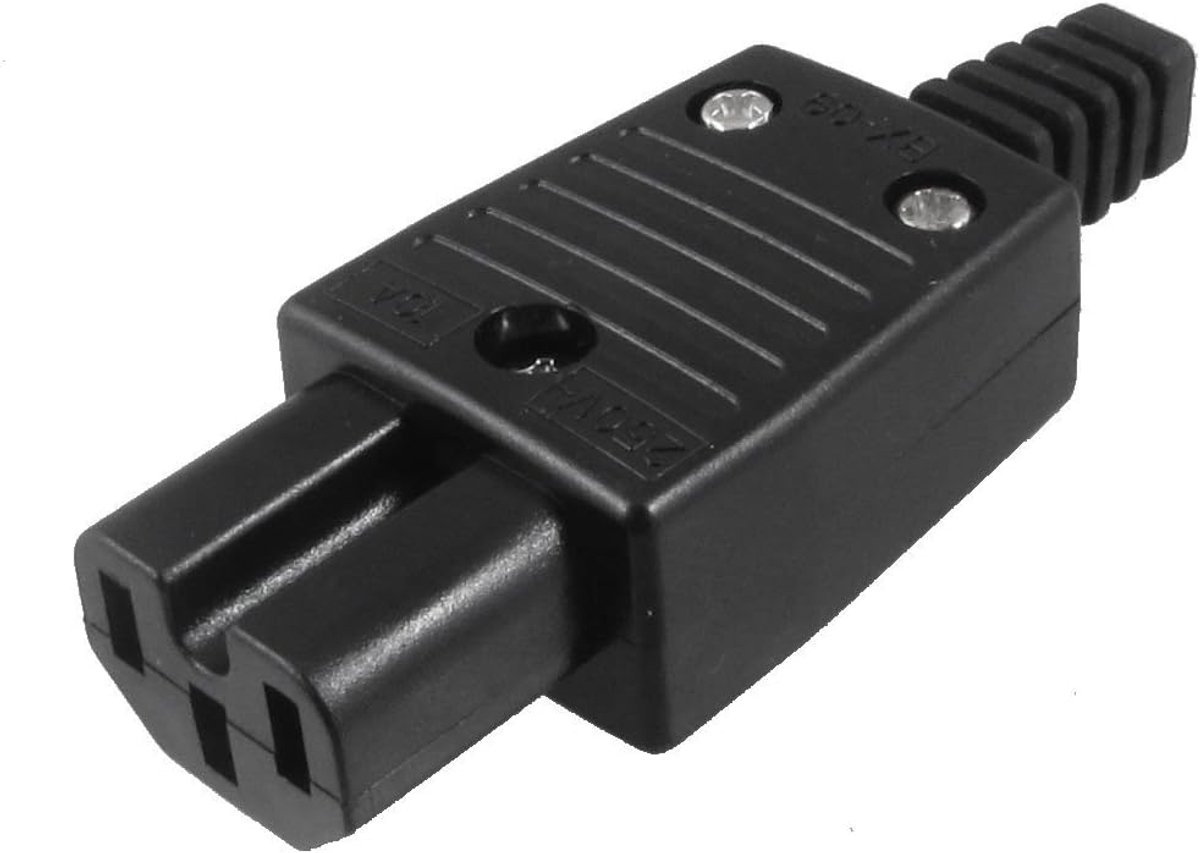 Netstekker AC bus zwarte stekker 250V 10A IEC-320 C14