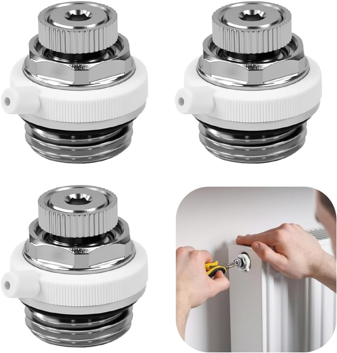 3 stuks automatisch ontluchtingsventiel 1/2 inch radiator ontluchtingsventiel messing verwarmingsontluchter ontluchtingsstop ventiel radiator voor messing zelfontluchtend radiatorventiel