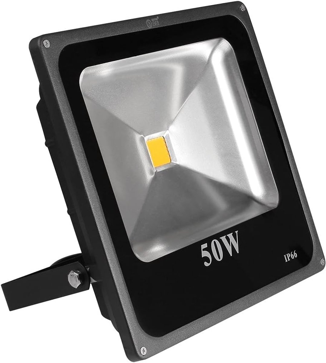 LED bouwlamp warm wit - 50 watt - plat - ideaal voor buitengebruik - SnelShoppen