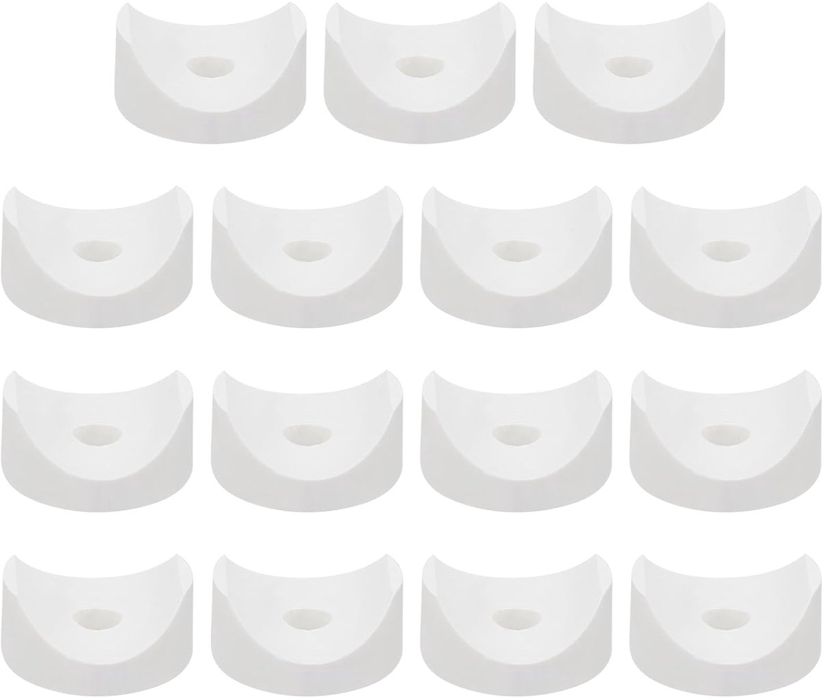 26 stuks kunststof ronde sluitringen, 6 mm x 25 mm x 3 mm wit PE concave sluitring afstandhouder hardware machine bevestigingselement voor ronde buisbevestiging