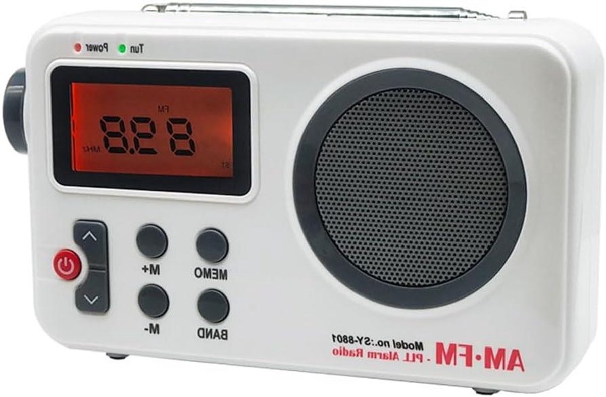 Draagbare Radio - Mini Stereo Radio - Muziek Luisteren - Digitale Kleurenscherm - Mini Formaat - Wit