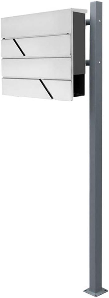 Brievenbus met standaard - Buiten brievenbus - Post ontvangen - Vrijstaand model - 50 x 120 cm - Antraciet