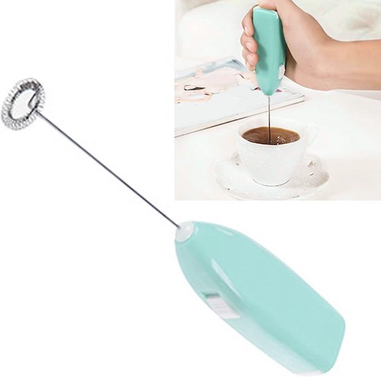 Draadloze Handmixer - Eiermixer Melkopschuimer - Drankjes Bereiden - Compact Ontwerp - 210 mm - Blauw — afbeelding 3