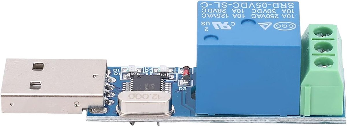 Relay, LCUS-1 Type, DC 5V, PCB-materiaal Timer Relay USB-relaismodule met Besturingschip, Intelligente USB-relaisconverter voor Computerseriële Opdrachten