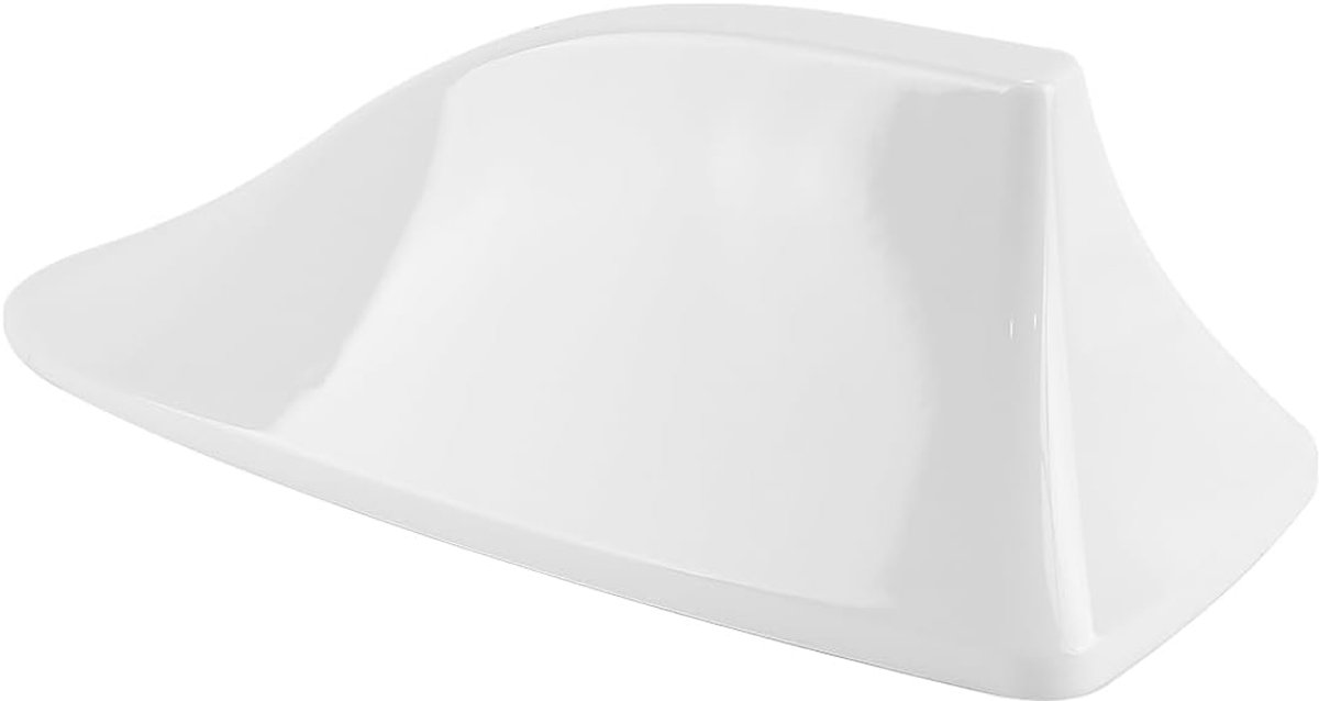 Haaienvinantenne Autoantenne Universele radiosignaalversterker Basis Dakantenne met zelfklevende basis voor vrachtwagen, SUV, bestelwagen (wit)