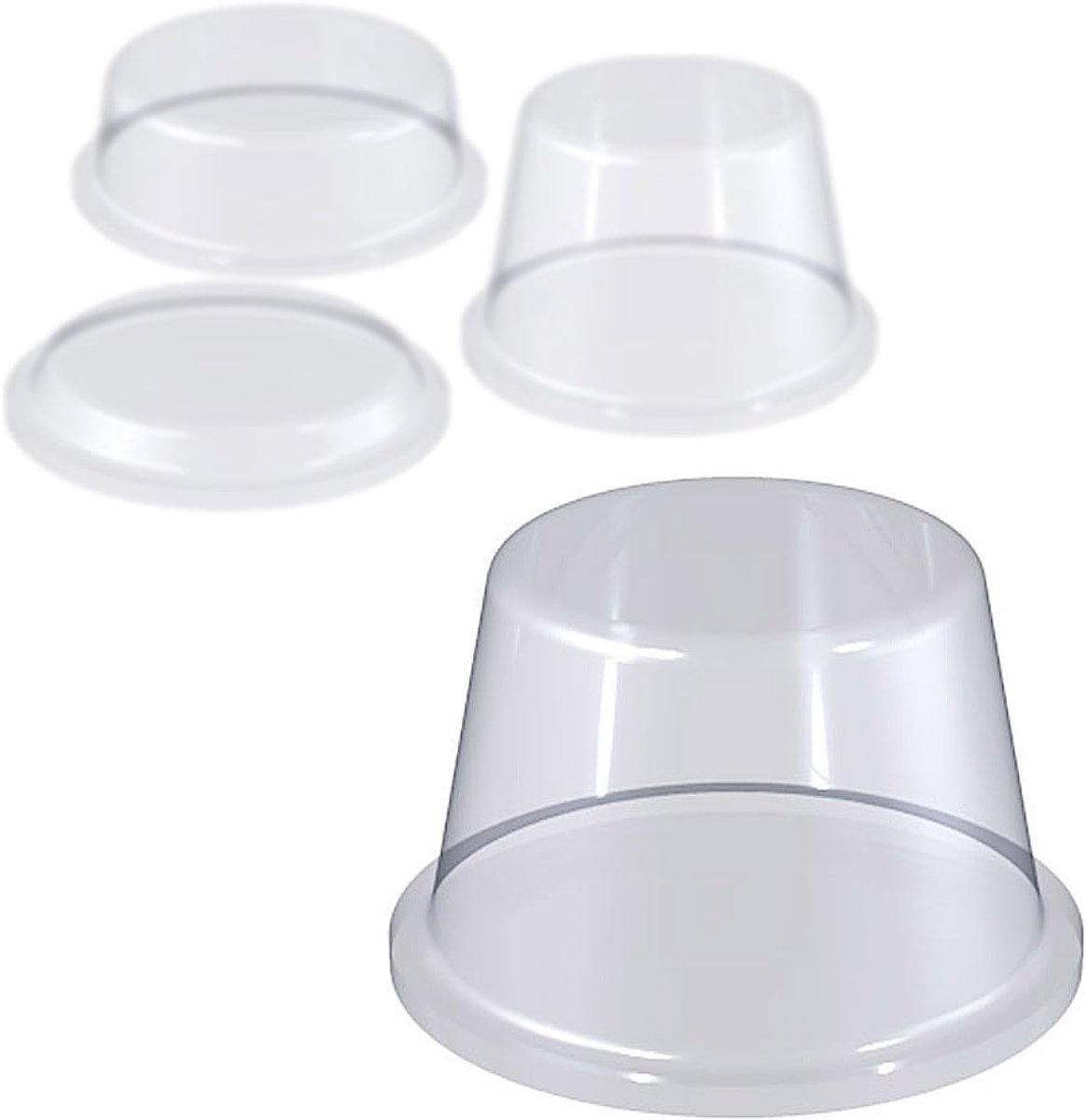 buffer, zelfklevend, cilindrisch, grootte, hoeveelheid en kleur naar keuze, Ø 12,7 x hoogte 6,2 mm, transparant, 100 stuks