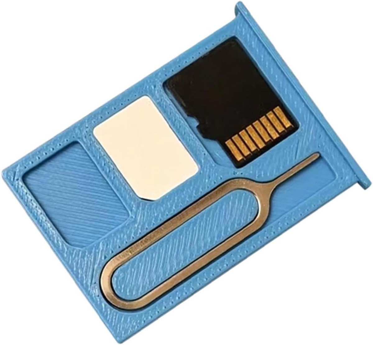 Geheugenkaarthouder - Kaartopslag Case - Geheugenkaarten Beschermen - Stofvrij Ontwerp - 4 x 3 cm - Blauw