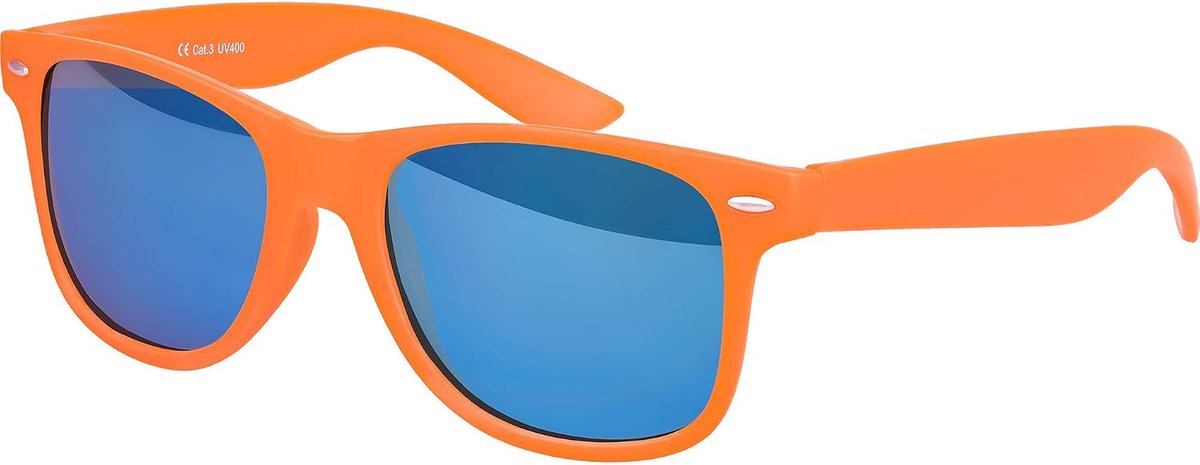 Balinco UV400 CAT 3 CE nerd zonnebril met rubber in retro stijl vintage unisex bril met veer scharnieren