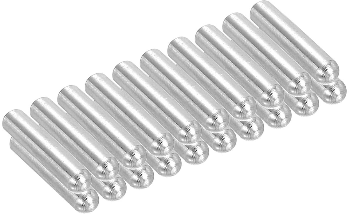 304 vergrendelingspinnen van roestvrij staal 5 x 30 mm (3/16 inch diameter), 20 stuks, ronde kop, platte afgeschuinde eindstukken, centreerpennen van metaal, haringen voor stapelbed