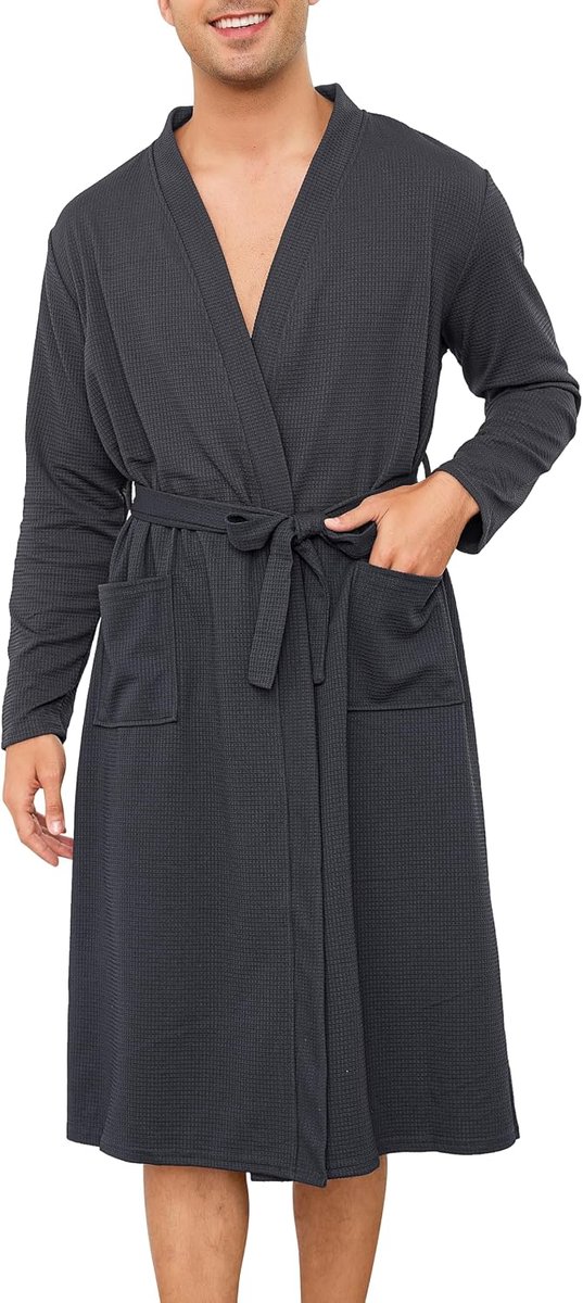 Dames badjassen S-3XL - Wafelstructuur katoen - Luxe en zacht - Ideaal voor ontspanning - SnelShoppen