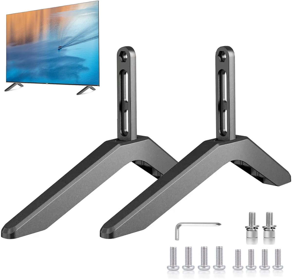TV standaard 32-65 inch - aluminium legering - universele compatibiliteit - stabiele ondersteuning - SnelShoppen