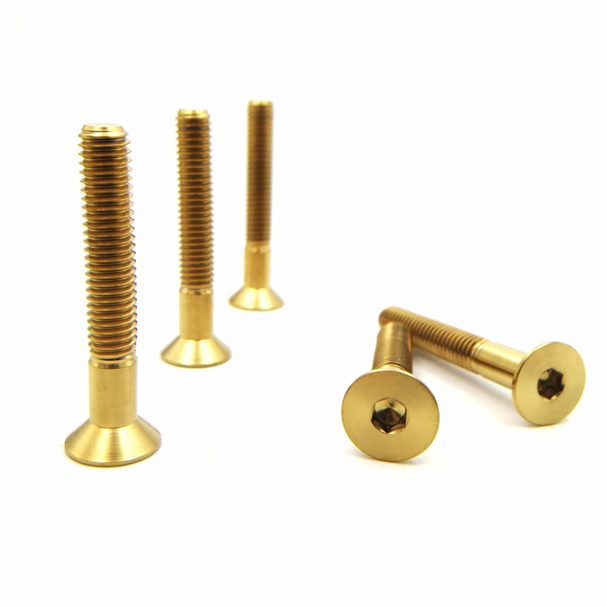 Titanium bouten M6 x 1 x 35mm - GR5 titanium - verzonken kop - ideaal voor fietsen - ShopVlot