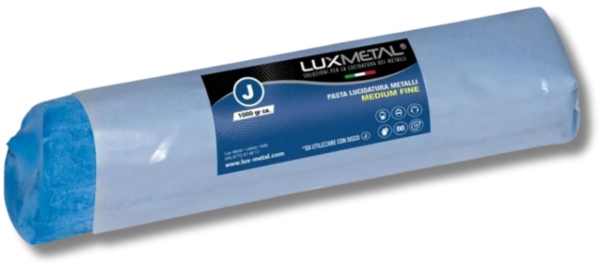 Polijstpasta medium fijn 1 kg - voor aluminium, staal, messing, koper - verwijdert oxidatie en vlekken - ShopVlot