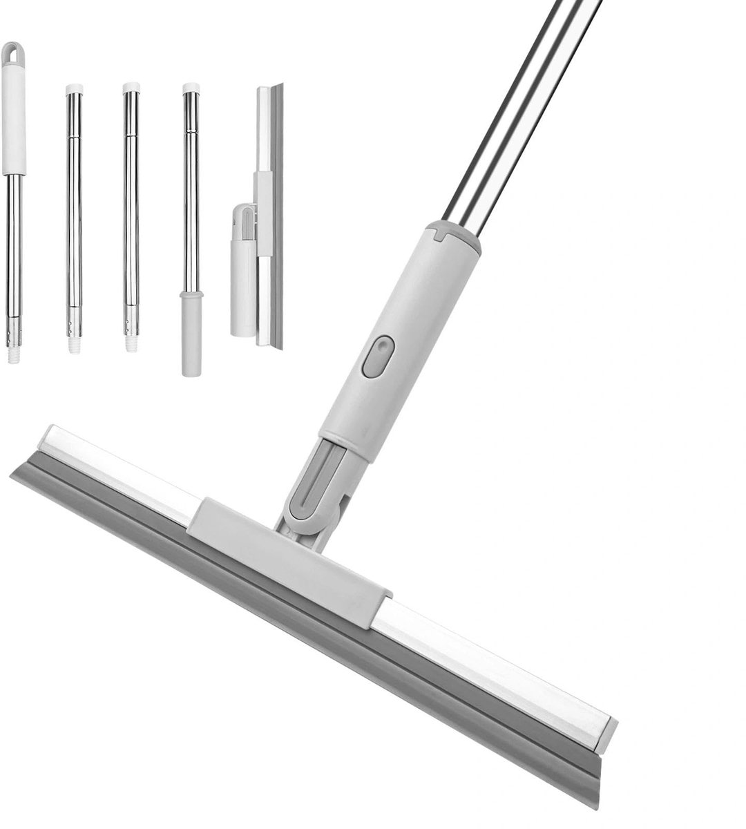 Vloertrekker met Lange Steel 135 cm - Watertrekker voor Badkamer, Douche, Vloeren en Ramen - Uitschuifbare Vloerwisser voor Snel Water Verwijderen - Lichtgewicht Trekker voor Tegels, Glas en Natte Oppervlakk