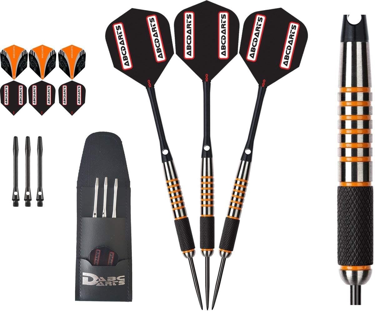 Darts 28 - 90% tungsten - zwart, oranje, zilver - maximale precisie en balans - ShopVlot