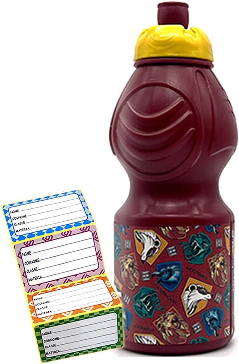 Drinkfles voor kinderen - met figuren - inclusief naam sticker - ideaal voor onderweg - ShopVlot