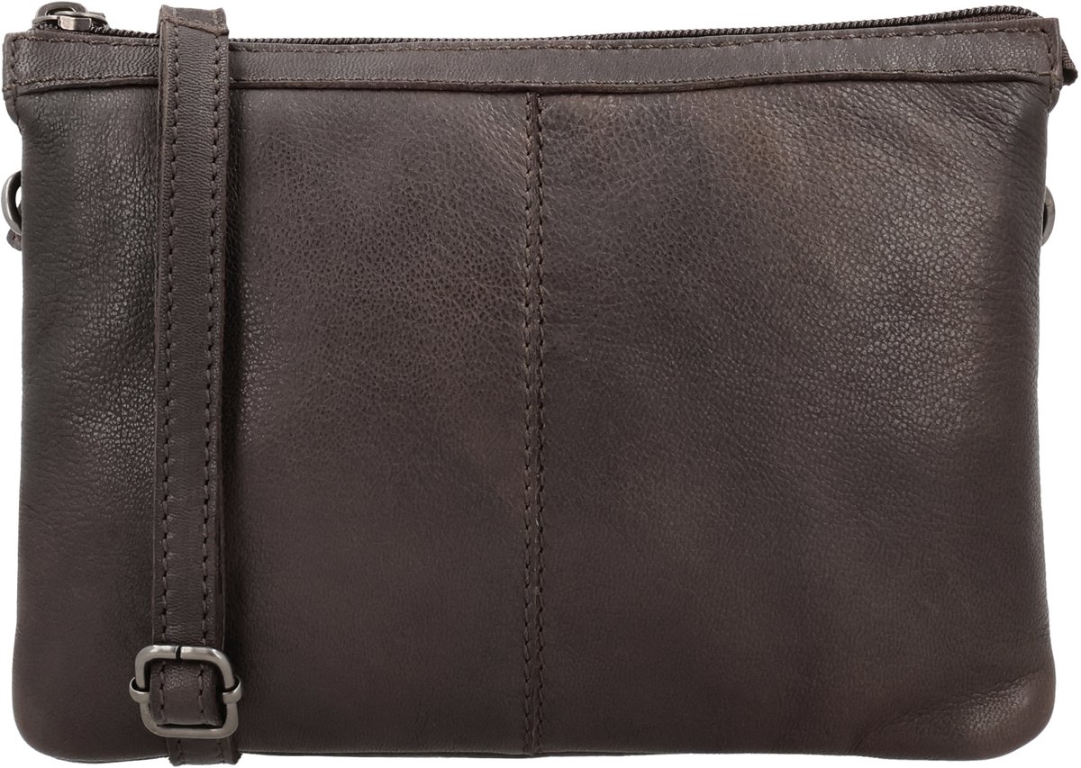 Beagles Maspalomas Crossbody Schoudertas - Leren Dames Tas - Donkerbruin