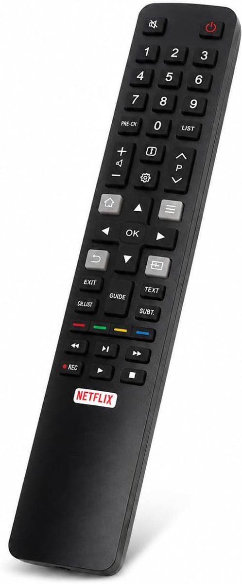 Vervangende afstandsbediening - geschikt voor TCL smart tv - met Netflix shortcut knop - eenvoudig in gebruik - ShopVlot
