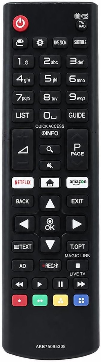 Vervangende afstandsbediening - direct klaar voor gebruik - compatibel met LG Smart TV - ShopVlot