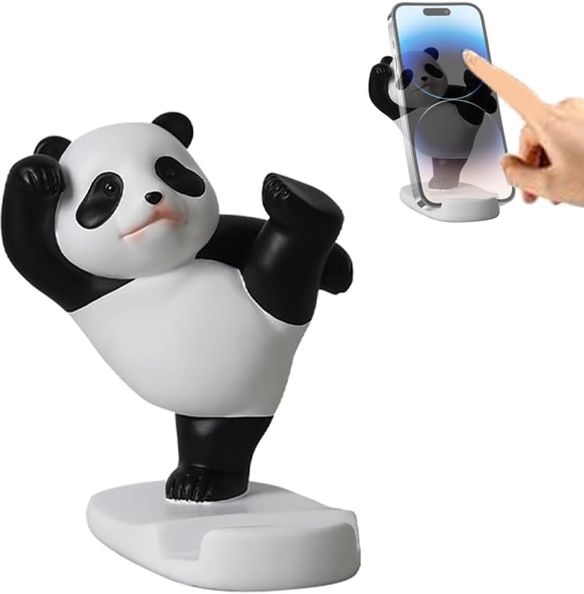 Mobiel standaard panda - 8,5 x 10 cm - resin beeldje - schattige decoratie voor kinderen - ShopVlot