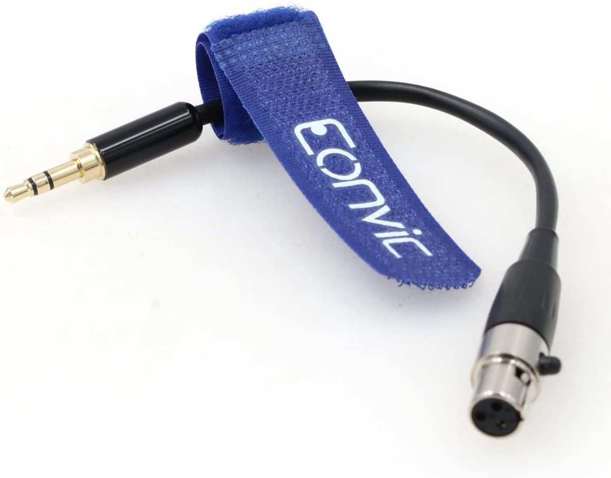 Audio kabel 3.5 mm TRS naar 3 Pin Mini XLR - 30 cm lengte - Mono signaal - Voor AKG hoofdtelefoons - ShopVlot