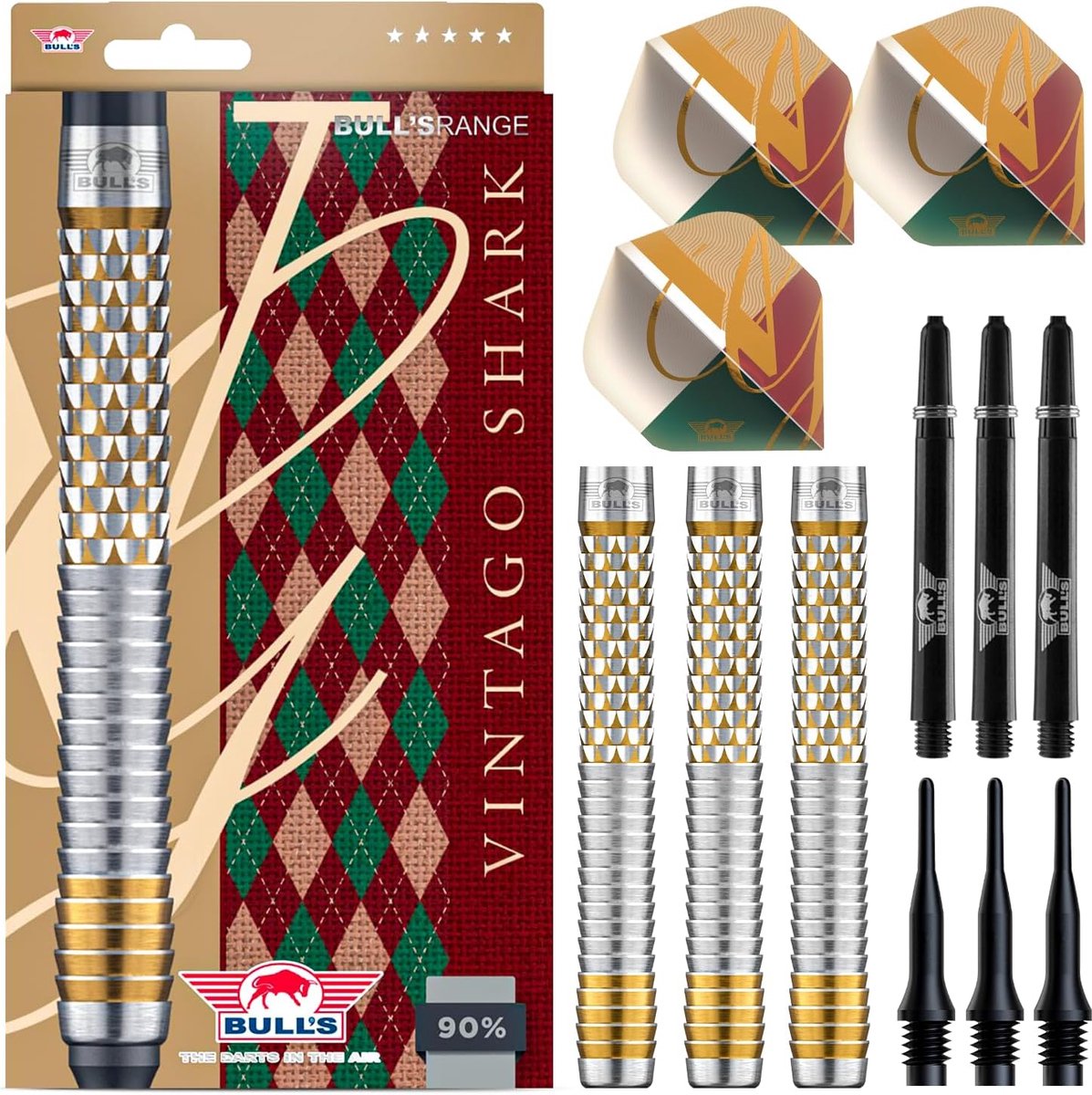 Dartpijlen 18g - 90% tungsten - slank barrel profiel - voor nauwkeurige worpen - ShopVlot