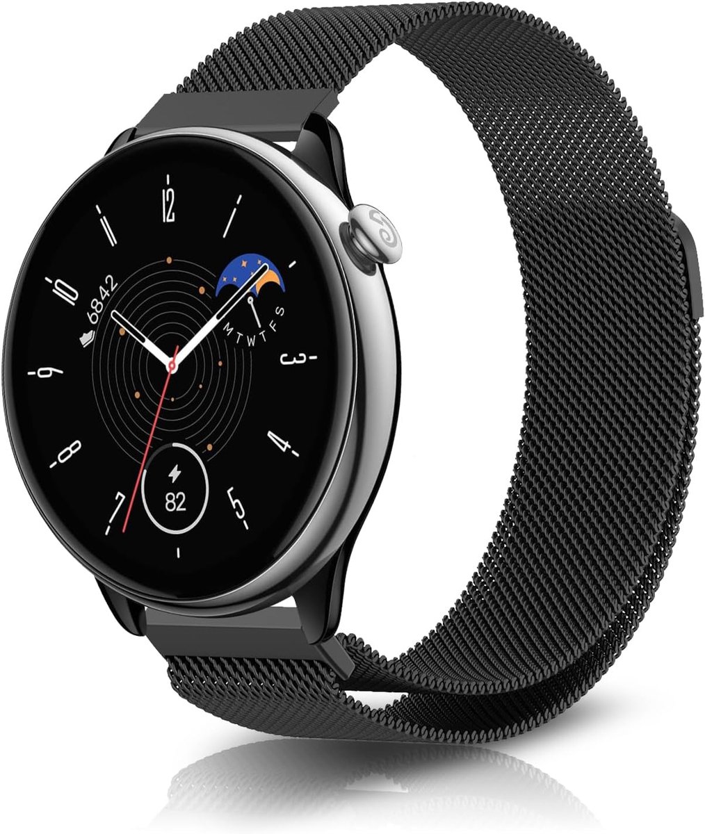 Horlogeband 20mm - Metaal Mesh - Magnetische Sluiting - Stijlvolle vervangband voor Amazfit - ShopVlot